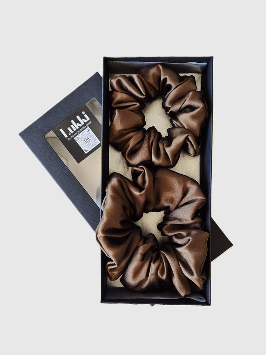 RUDA atlasinio šilko plaukų gumytė